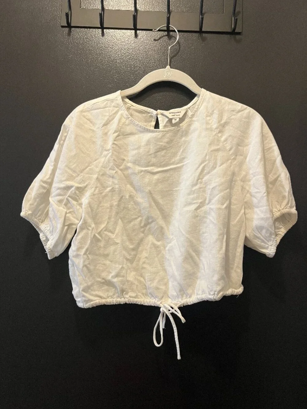 Banana Republic Linen-Blend Bubble-Tie Top